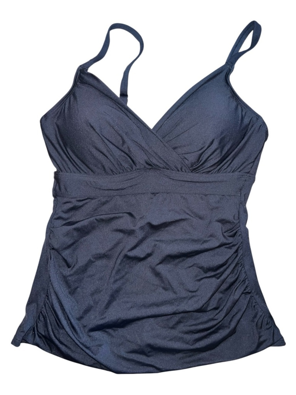 Anne Cole Swim Tank D/DD Cup Black Wrap style top 32DD 34D NWT - Picture 4 of 9